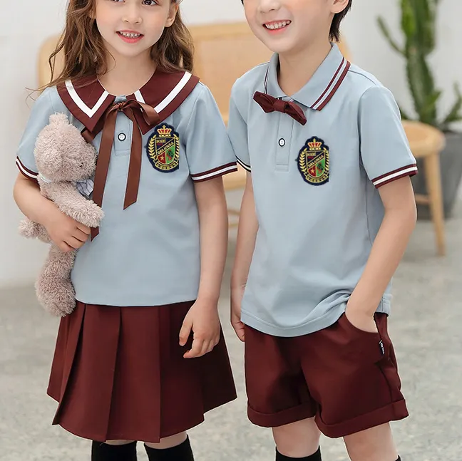 가을 봄 미국 교복 유치원 초등학교 유니폼 디자인 드레스 소년 반바지