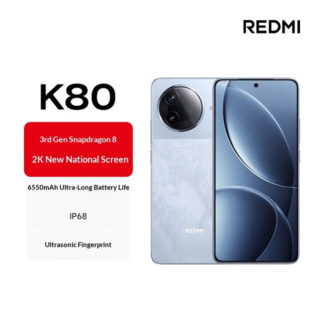 Factory Wholesale Redmi K80 CDMA Octa Core Smartphone 6550mAh Battery 120Hz OLED Display 50MP Camera