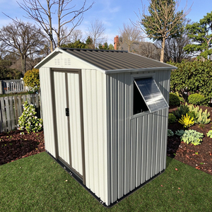 <span class=keywords><strong>Abri</strong></span> <span class=keywords><strong>de</strong></span> <span class=keywords><strong>jardin</strong></span> blanc 6FT X 4FT avec fenêtre et <span class=keywords><strong>porte</strong></span> <span class=keywords><strong>coulissante</strong></span>, fournisseur chinois d'abris métalliques pour outils, livraison gratuite - Product Image 1