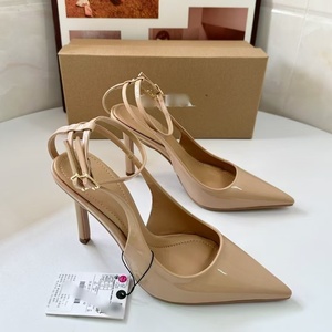 Sandali da Donna Silenziosi con Tacco Medio e Fibbia, Punta Affusolata, <span class=keywords><strong>Scarpe</strong></span> da Festa da Donna, Tacchi a Spillo in Pelle PU - Product Image 3