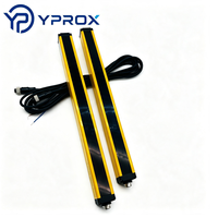 YPROX Safety Light Curtain IP65 PNP Sensor Penghalang Laser Tipe Through-Beam Seri WTX-GS DC12-24V Jarak Deteksi 0.3-3m