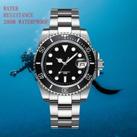 Reloj de Bolsillo de Lujo para Hombre Tandorio, Acero Inoxidable, Movimiento Automático Seiko, 20 BAR, Sumergible, Luminoso, Mecánico