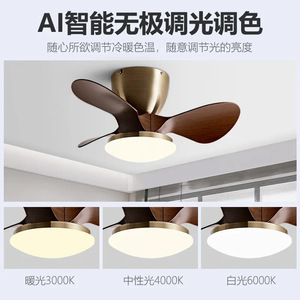 Led <b>Ceiling</b> <b>Fan</b> Light With Fixed Blades For Bedroom Balcony 5-10 Sqm Silent Inverter Design - Product Image 5