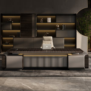 Bureau de direction en forme de L, MDF, modulaire, design moderne minimaliste, luxueux et sain - Product Image 2