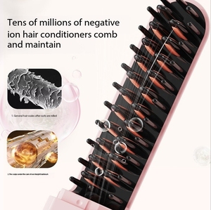 Brosse lissante sans fil en céramique rechargeable, peigne chauffant compact sans fil, brosse chauffante portable de voyage, 3 températures - Product Image 6