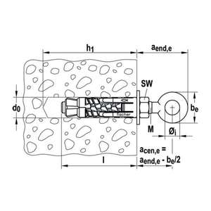 FISCHER - 500934 Anclaje de hierro fundido con cáncamo GM - EAN 8001132009345 ANCLAJES MECÁNICOS - Product Image 4