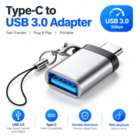 Adaptateur USB-C vers USB-A USB 3.0 5 Gbit/s DC OTG PC Matériau Ignifuge Porte-clés Plug & Play pour Appareil Photo Téléphone Tablette Ordinateur Portable Clé USB
