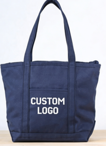 Sacs fourre-tout en toile épaisse de 12 oz personnalisables en usine pour femmes, durables et recyclables avec motif lettres pour la publicité - Product Image 3