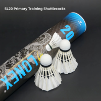 SUNEYE SL20 Balles de badminton durables et incassables en plumes de canard de classe supérieure, 2 couches, lot de 12, vitesse 75, entraînement intérieur/extérieur pour débutants