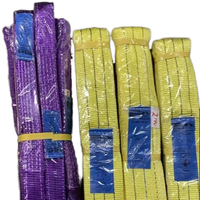 Eslinga de tela de poliéster amarillo para grúa de carga, eslinga con factor de seguridad, categoría 5:1, eslingas de elevación de carga