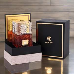 Flacon de <span class=keywords><strong>parfum</strong></span> transparent de luxe personnalisé de 100ml pour hommes et femmes vide flacon de <span class=keywords><strong>parfum</strong></span> en spray arabe unique de Dubaï de luxe avec couvercle en verre - Product Image 1