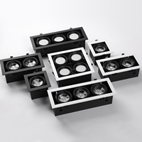 PULUOTI 273mm * 143mm * 146mm encastré LED Downlight remplaçable AR80 COB ampoule 24W 36W plafonniers AC110 220V