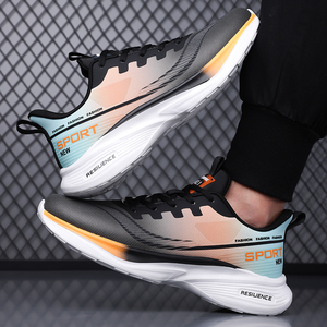 Usine <span class=keywords><strong>de</strong></span> baskets OEM/ODM, chaussures <span class=keywords><strong>de</strong></span> marche décontractées légères, semelle extérieure souple en EVA, logo en <span class=keywords><strong>PVC</strong></span> sur la languette et le quartier supérieur - Product Image 2