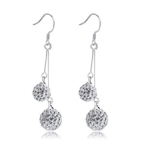 Fabrika toptan yeni 2021 yüksek kalite süper parlak zirkon gümüş küpe kadınlar için takı toptan hediye uzun küpe - Product Image 1