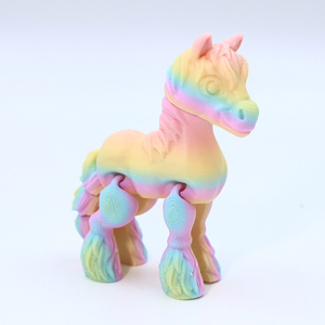 Proveedores de Moda al por Mayor: Adornos de Juguete de Plástico Impresos en 3D de Caballo Pequeño Congelado, Modelo Animal para Mercado Nocturno, OEM Personalizado 1/12 - Product Image 6