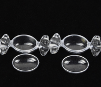 Vente en gros de boîte cadeau transparente en forme de bonbon pour fête de mariage boîte de rangement pour bijoux bagues boucles d'oreilles cadeaux