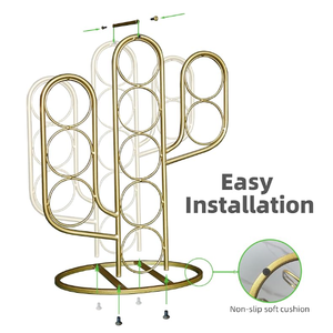 Estante de Vino de Metal de Gran Capacidad para 10 Botellas, Diseño de <span class=keywords><strong>Cactus</strong></span>, Personalizado, Soporte para Botellas de Vino, Exhibidor de Botellas de Vino - Product Image 2