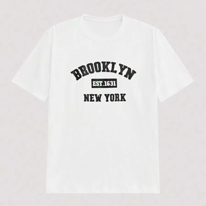 T-shirts décontractés à manches courtes et col rond pour hommes, imprimés avec des slogans et des personnages de dessins animés, fabrication en usine, personnalisation disponible.F10 - Product Image 1