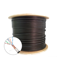 OWIRE Cat 6 U/UTP Kabel Lan Luar Ruangan Kecepatan Tinggi Gigabit Ethernet 1000Mbps Tahan UV Stabil Tahan Air Tembaga Bebas Oksigen 23AWG