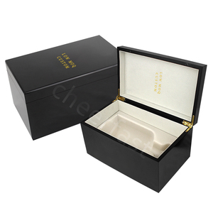 Boîte cadeau en bois pour whisky de marque personnalisée, vernis brillant, 750 ml, laque <span class=keywords><strong>piano</strong></span>, boîte à vin en bois unique, emballage - Product Image 1