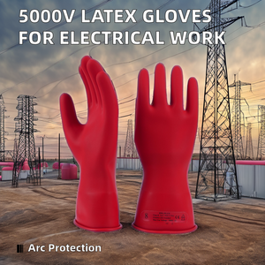 IEC60903 protezione arco classe 0 guanti dielettrici neri 11 pollici taglia 9 - Product Image 4