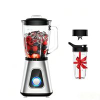 Upgrade 1300W Shakes en Smoothies Blender, ijsvergruizer, bevroren fruit, autonome reinigingsfunctie, sapcentrifuge, voedingsblender