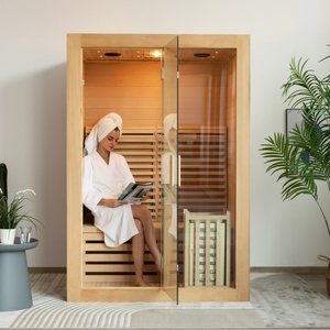 Canadian the Popular Wholesale Cómodo 2 Personas Madera Seco High End Sauna tradicional Vapor Sala de sauna de lujo al aire libre - Product Image 5