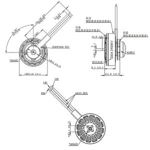 <span class=keywords><strong>Moteur</strong></span> BLDC miniature personnalisable 22W 7.4V-14.8V, <span class=keywords><strong>moteur</strong></span> ultra-fin pour micro-drone de course, pièces FPV, modèle d'avion - Product Image 3