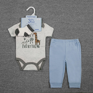Conjunto <span class=keywords><strong>de</strong></span> Ropa <span class=keywords><strong>de</strong></span> Bebé Tedmimak <span class=keywords><strong>de</strong></span> Verano, 3 Piezas, 0-9 Meses, Cómodo, con Estampado <span class=keywords><strong>de</strong></span> Dibujos Animados, Pantalones Largos con Estampado Animal y Calcetines - Product Image 2