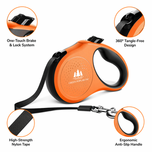 Ergonomic 3m 5m 8m OEM Automatic BPA Free Non Slip Grip Hands Free Comfort Custom Nylon Retractable <b>Dog</b> <b>Leash</b> - Product Image 2