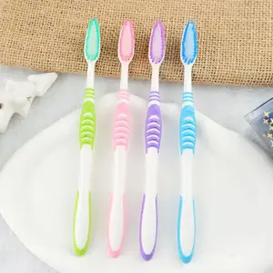 Wholesale 4 Color Toothbrush Popular Adult Toothbrush Non-slip Handle Cheap Hot Selling Teeth Brush