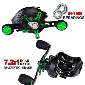 Carrete <span class=keywords><strong>de</strong></span> freno magnético para <span class=keywords><strong>pesca</strong></span>, rueda <span class=keywords><strong>de</strong></span> arrastre máximo <span class=keywords><strong>de</strong></span> 8KG, 13 + 1BB 7,2: 1, gran oferta - Product Image 1
