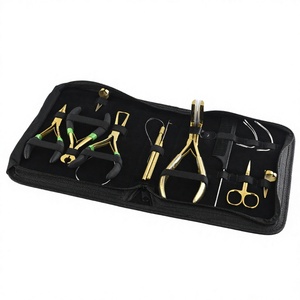 Kit de herramientas y accesorios profesionales para extensiones de cabello con cortador de queratina, pinza de presión para extensiones de cinta, pinza de microperlas de 3 orificios - Product Image 1