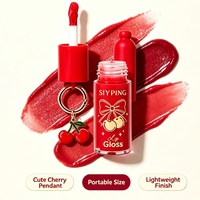 Gloss à lèvres pendentif cerise SIYPING, brillant hydratant et scintillant, maquillage des lèvres portable longue durée, cadeau