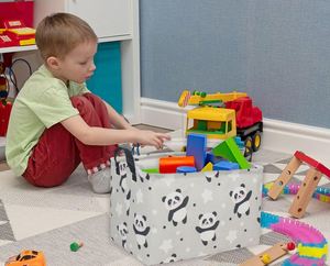 Panier de rangement Panda pour enfants, bacs de rangement rectangulaires pour filles, paniers cadeaux pour bébés, boîte de rangement mignonne pour jouets, organisateur, panier de bibliothèque - Product Image 6