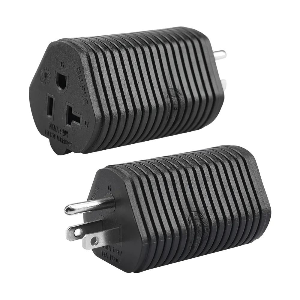 Nema 15 Amp to 20 Amp Plug Adapter NEMA 5-15P to 5-20R 15 A Household Plug to 20 Amp AC power adapter