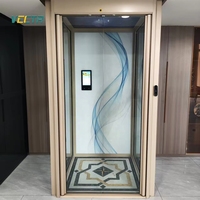Porte de lift double en verre au design moderne, installation facile, fonction d'ouverture automatique et pivotante dans les deux sens