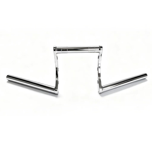 AOCHUANG Guidon de moto rétro chromé 22 mm, guidon Drag Z noir/chrome pour moto - Product Image 3