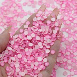 Xulin néon bébé rose couleur personnalisé paquet couleur 10 brut/sac 100 brut/sac verre néon Hot Fix strass en gros - Product Image 1