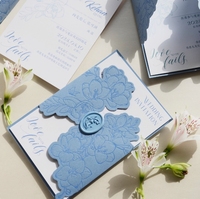 Sobres de Boda Occidentales Personalizados con Grabado en Relieve, Tarjetas de Boda con Logotipo Personalizado Simple y Etiquetas de Embalaje Personalizadas