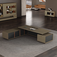 Bureau de direction moderne de luxe en forme de L, en bois, avec surface imperméable - Tiankang BTCG-66
