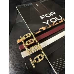 Ceinture fine en PU pour femme avec boucle plaquée or, style décontracté, plusieurs options de couleurs - Product Image 2