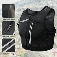 Gilet de course unisexe Honorisk M2023 avec poche réfléchissante, fermeture éclair en polyester, porte-bouteille et support pour téléphone