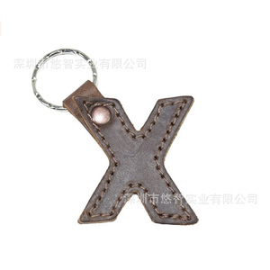 PU leather keychains, accessories, letter pattern <b>car</b> pendants, <b>key</b> <b>rings</b>, promotional gifts. - Product Image 4