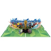 Tarjeta de Felicitación Deportiva 3D Pop para Graduación, Cumpleaños, Impresión Digital Personalizada, Barniz Mate, Papel de Alta Calidad