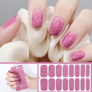Más vendidos 2D clásico estilo japonés versátil Color puro brillo uñas envolturas impermeable brillante PET uñas arte pegatinas UV libre - Product Image 2