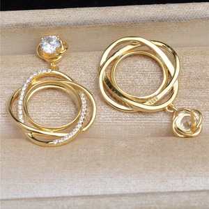 DIY Simple 5596 Fried Dough Twists Earrings Empty Holder for 6.5-7mm <b>Loose</b> <b>Pearls</b> <b>Pearl</b> Sleeve Chain Set - Product Image 3