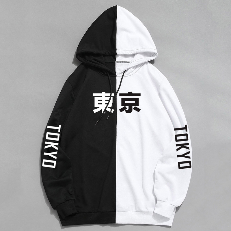 tokyo ghoul purple & black split moletom com capuz