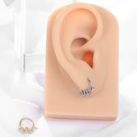Implant Grade 16G Titane Serpent Nez Septum Anneau Clicker Articulé Segment Hoop Tragus Helix Charnière Oreille Piercing Boucles D'oreilles Bijoux