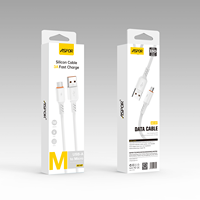 Kabel Micro USB ASPOR AC-57 Silikon Lembut 3A Pengisian Cepat & Sinkronisasi Data, Kabel Fleksibel Tahan Lama 1M untuk Ponsel